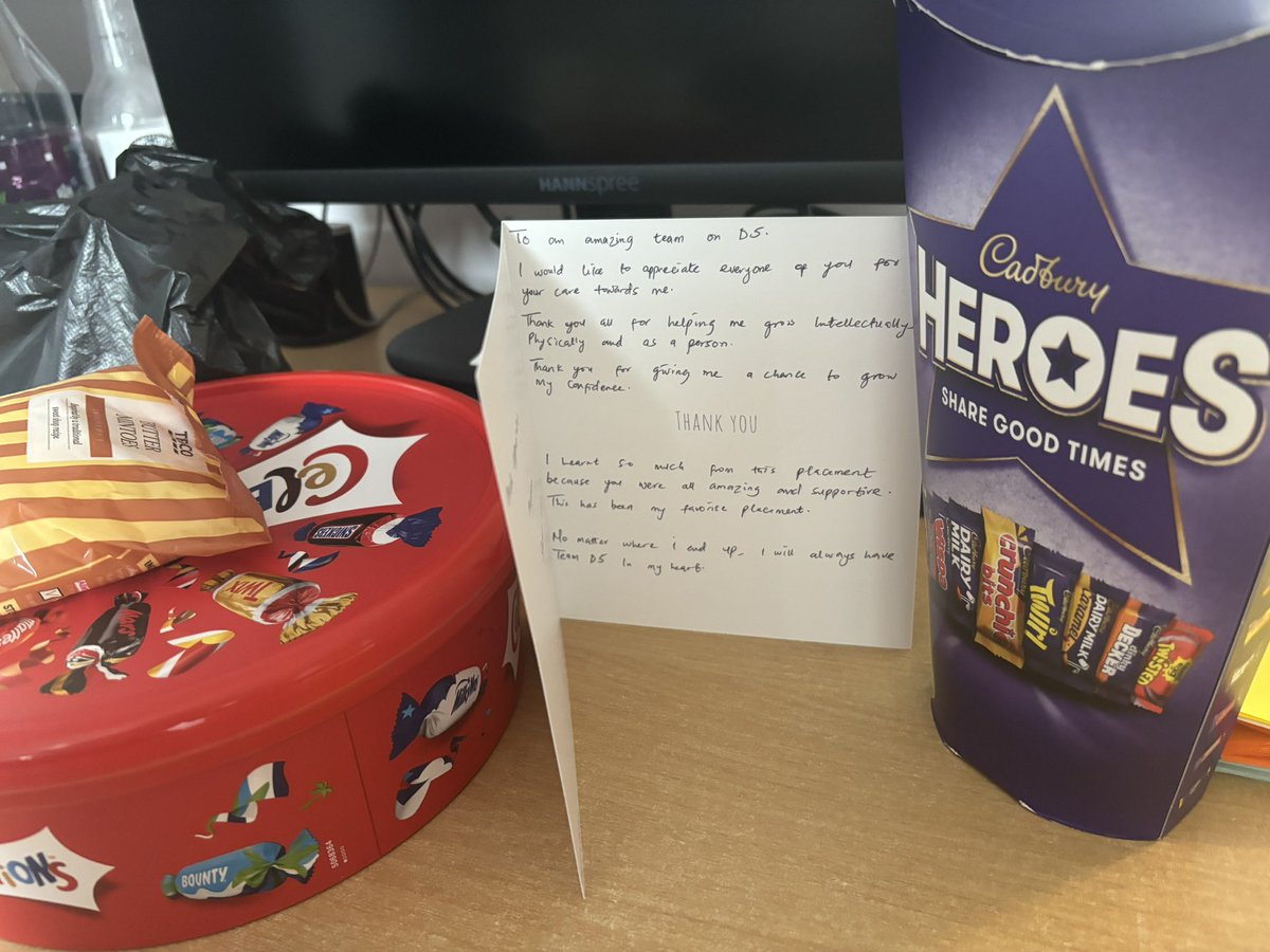 Ward D5 general surgery Stepping Hill Hospital (@newd5gensurg) on Twitter photo Lovely words and goodies from one of our students who finished placement with us today <a href="/ChrisOL05142560/">Chris O'Loughlin</a> <a href="/Shazhaley/">Sharon Haley</a> <a href="/StockportPEF/">Practice Education Facilitators at Stockport NHSFT</a> Lovely words and goodies from one of our students who finished placement with us today <a href="/ChrisOL05142560/">Chris O'Loughlin</a> <a href="/Shazhaley/">Sharon Haley</a> <a href="/StockportPEF/">Practice Education Facilitators at Stockport NHSFT</a>