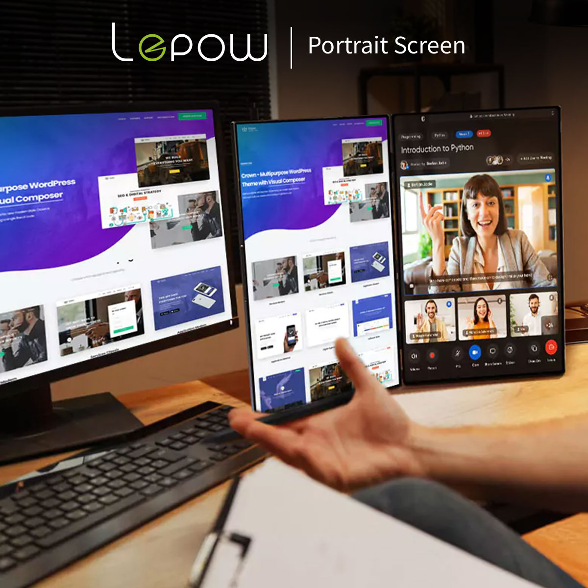 Lepow D14S Portable Dual View Monitor has the ability to turn so you can use it in portrait mode given you more space to be twice as productive. #Lepow #PortableMonitor #LepowMonitor #LepowPortablemonitor #DualViewMonitor