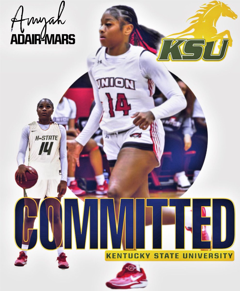 We are honored and proud to announce, and Congratulate Amyah Adair-Mars on her commitment to Kentucky State University 🐎