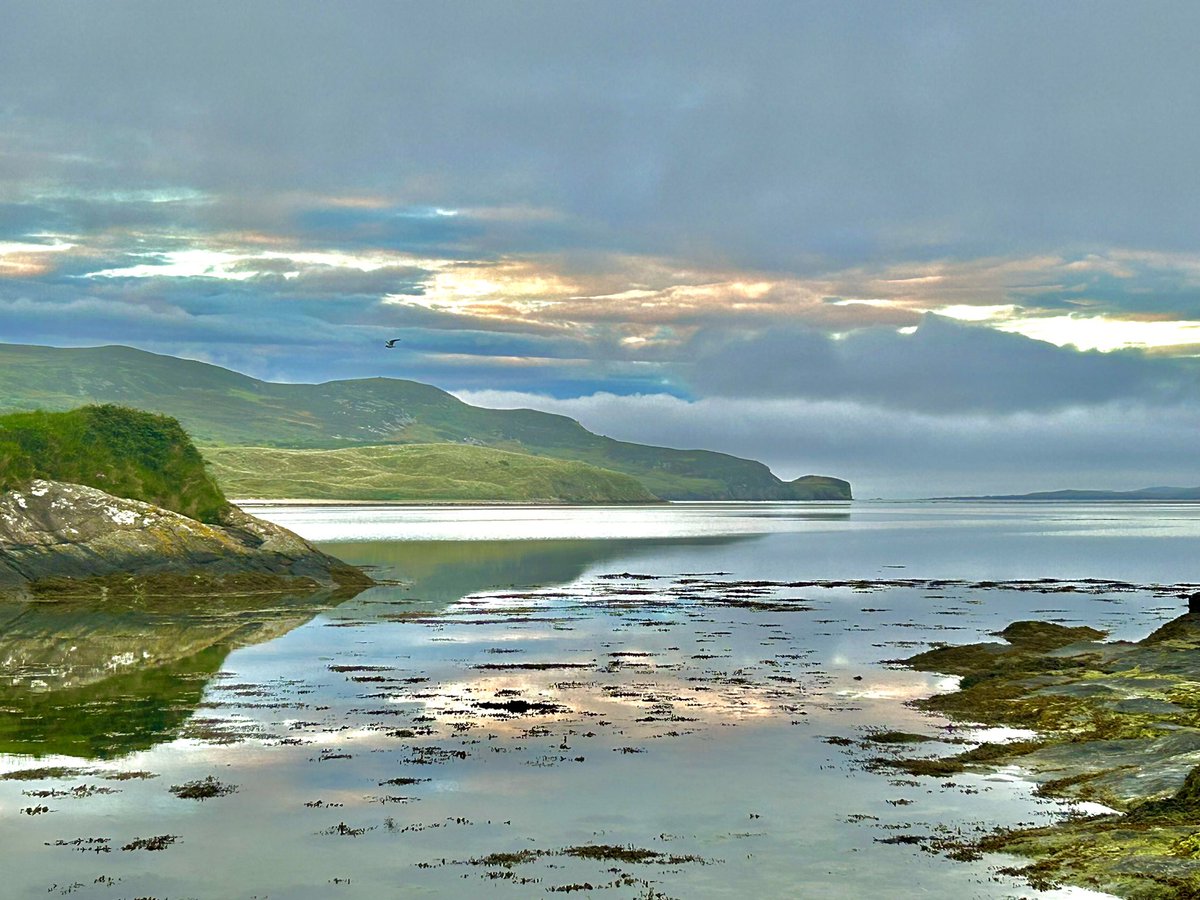 Still waters at Dunfanaghy harbour has it looking like a painting