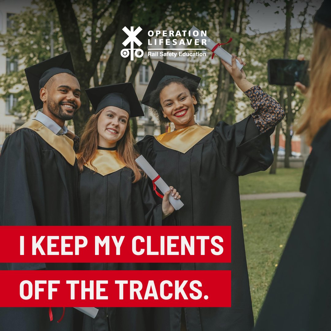 #Photographers – your clients, your responsibility. Make a commitment to keeping your clients safe during graduation and wedding season and keep photos off and away from railroad tracks. #NationalPhotographyMonth #RailSafetyEducation