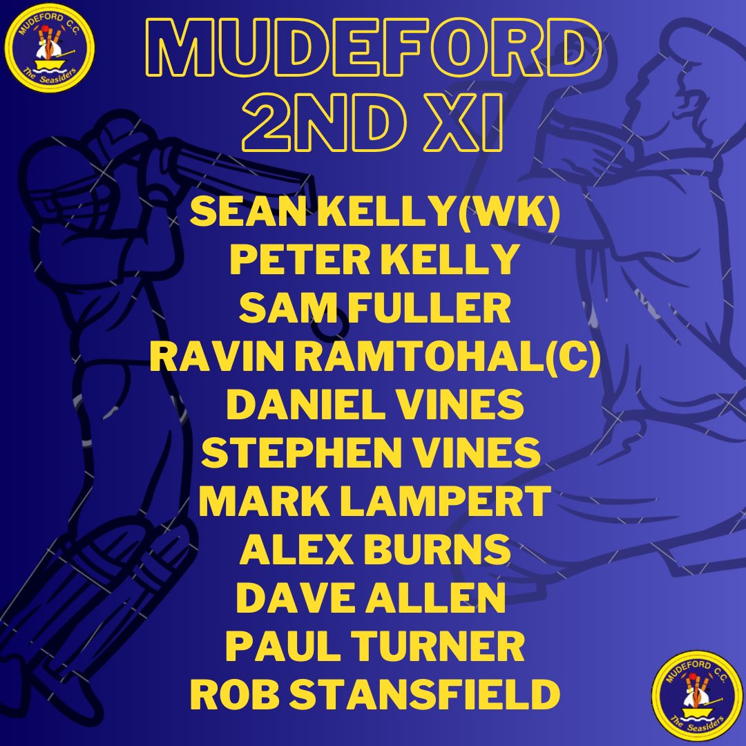 Fixtures and teams for match week 3 🏏

#cricket #cricketclub
#cricketlovers #crickettraining #local #localcricket #mudeford #UpTheMuddies #Seasiders