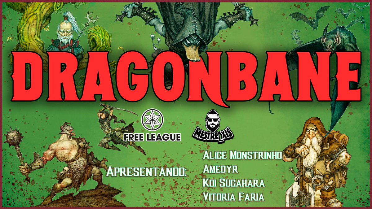 Hoje (24/05) tem #Dragonbane da
<a href="/FreeLeaguePub/">Free League Publishing</a>! Com <a href="/alicemonstrinho/">Alice Monstrinho</a> <a href="/Amedyr/">Amedyr 🌈 goodbye, hellsite</a> <a href="/KoiSugahara/">Eduardo ''Koi'' Sugahara</a> e <a href="/VitoriaFaria27/">Vitoria, Lamashtan Mage</a> 
Com as músicas de Andreas Lundström da
<a href="/SwedenRolls/">SwedenRolls</a> ! Avançando em direção as ruínas... saindo das névoas e observando a grande árvore.