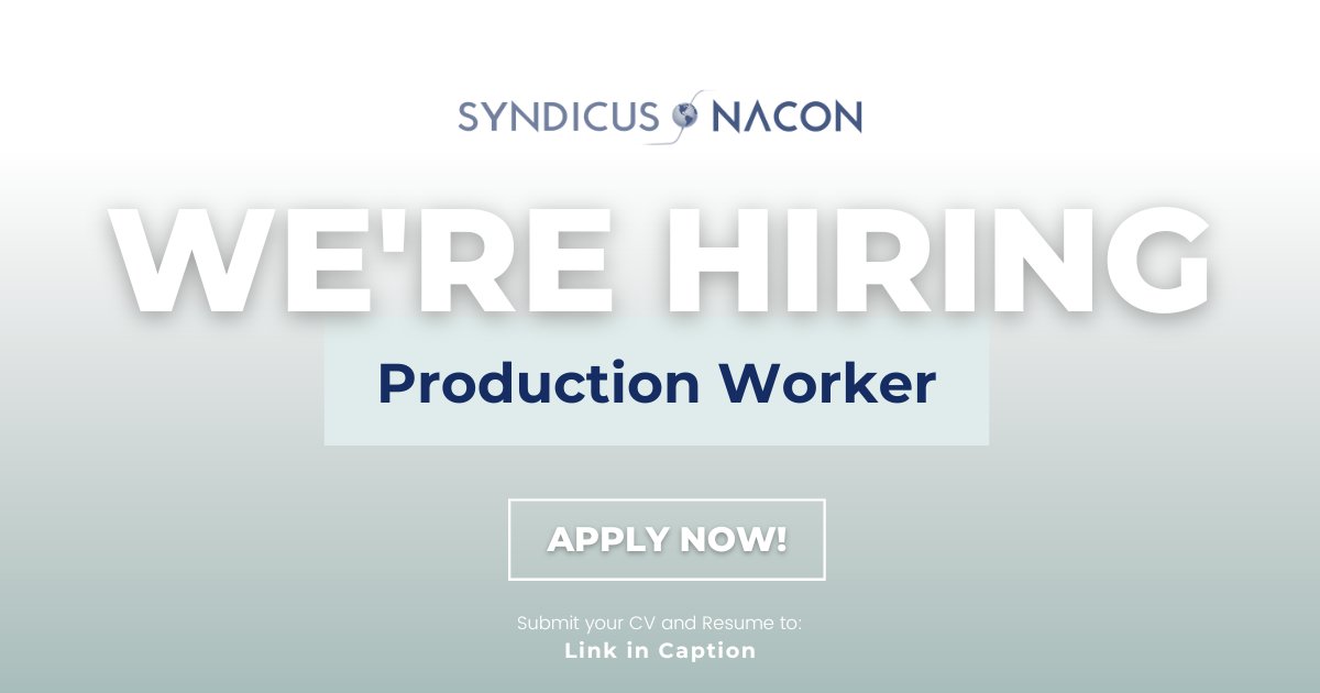 SyndicusInc's tweet photo. Join our team in Emeryville, CA as a Production Worker! 🏢
Apply now! https://t.co/9tLRErsWFI
#ProductionWorker #EmeryvilleJobs #Biopharma #JoinOurTeam #HiringNow #EqualOpportunityEmployer #SyndicusNACON #CareerGrowth #JobSearch #NowHiring 💼✨ https://t.co/XDZFRBDASa