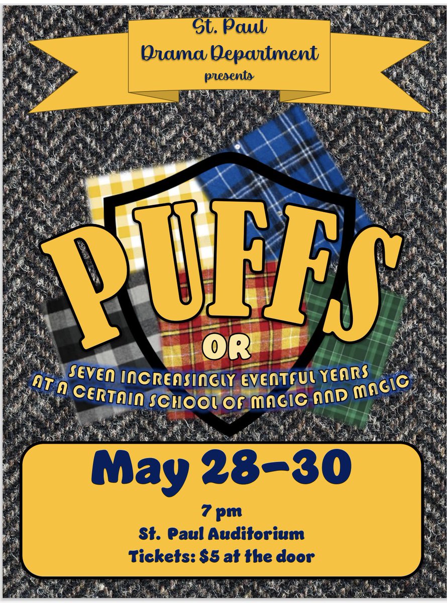 Save the Date and join us next week for our performances of Puffs!! @alcdsb