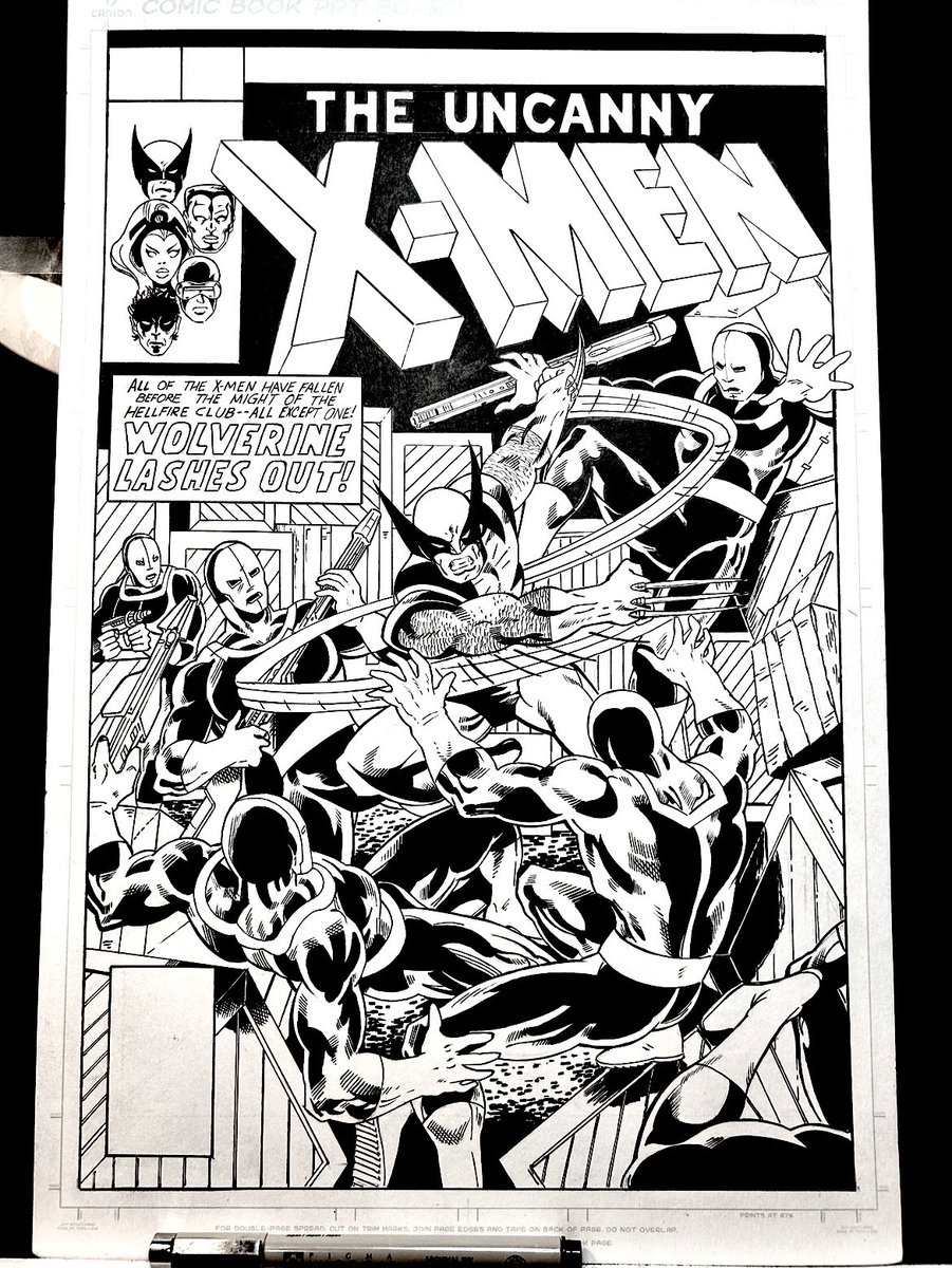 Finally finished X-Men #133 (1980)cover recreation after Byrne and Austin 😅✍🏼 on 11x17 bristol #XMen #ComicArt available!