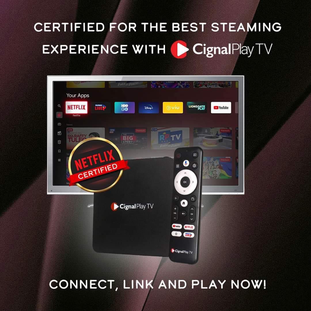 Want to Netflix and chill in this cuddle weather? Worry no more because CignalPlay TV is Netflix ready! 📺 😍

Add to cart your own #CignalPlayTV now:

🛍️ Shopee: ph.shp.ee/nyKQup
🛍️ Lazada: s.lazada.com.ph/s.kYZj8

#PlayingForAll
