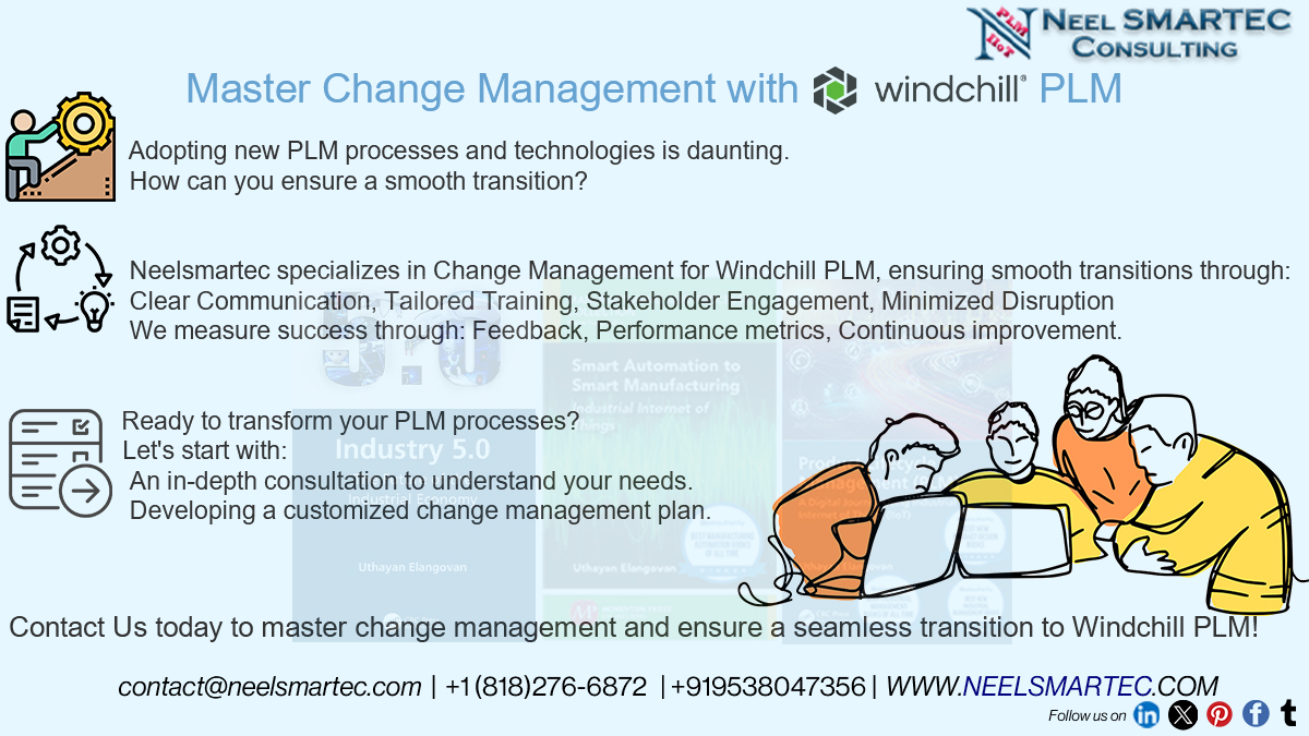 Ready for a smooth @PTC_Windchill PLM transition? @Neelsmartec’s Change Management expertise ensures seamless adoption with effective communication, training, and stakeholder engagement. #Windchill #PLM #ChangeManagement #BusinessGrowth #ROI #neelsmartec neelsmartec.com/2023/06/26/win…