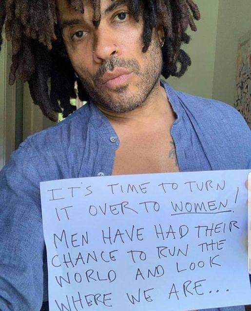 Lenny Kravitz posted this on International Woman's Day.