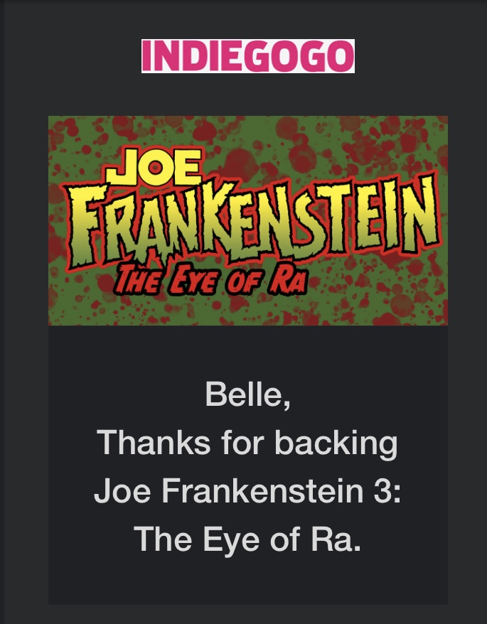 Backer#52 Joe Frankenstein 3: The Eye of Ra is out! indiegogo.com/projects/joe-f… Comic book written by @gnolan12 and @Dixonverse with incredible artwork by @AnthonyDGClark Don't miss out! Hail, Comicsgate.