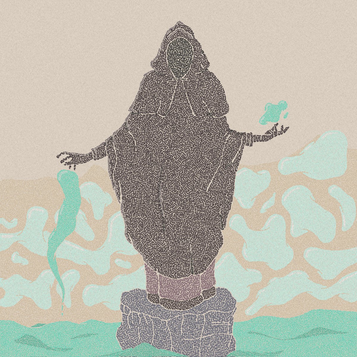 _bavic's tweet image. Although I finished the piece rather late 
I have a new piece up on auction on @0xCampfire called &quot;Water &quot;,alongside &quot;Fire&quot; which hasn&apos;t been collected yet

Both pieces talk about the transformative and destructive powers in both elements

Links 🔗👇🏽