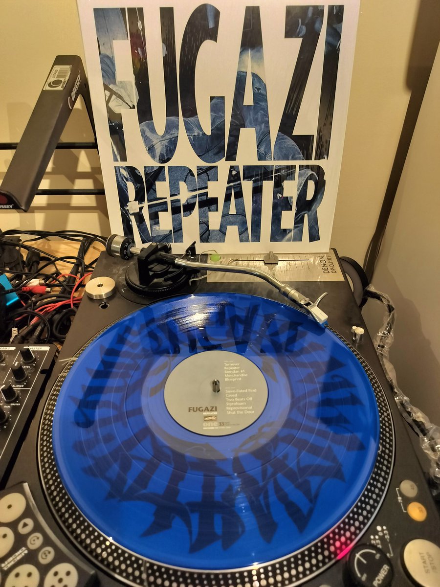 Fugazi - Repeater The 1990 debut album on transparent blue vinyl. #nowplaying #nowspinning #vinylcollection #vinylcollectionpost #vinylcommunity #vinylgram #vinylrecords #vinyloftheday #vinyl #records #album #albumcover #90s #90salternative #ianmackaye #dischord #coloredvinyl
