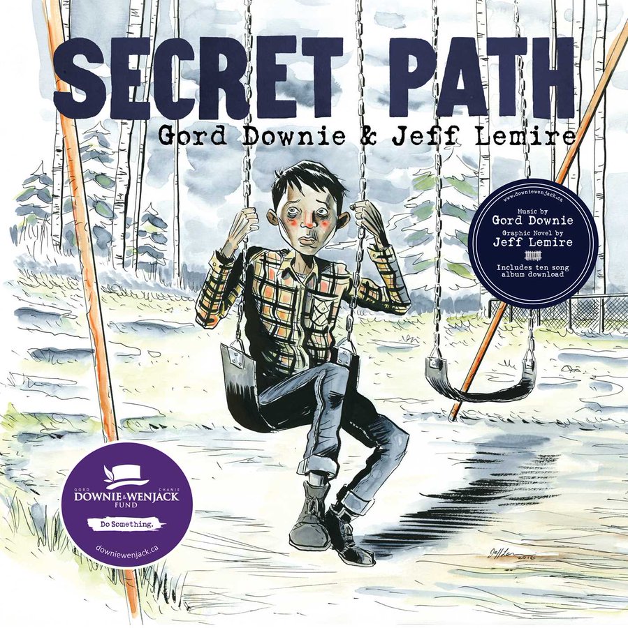 Secret Path, by Gord Downie &amp; Jeff Lemire.  

The Secret Path is a part of Canadian History; it is dark &amp; it needs to be talked about.

This is Chanie Wenjack's story.  

glli-us.org/2022/05/26/int…

#IntlYALitMonth #GraphicNovels