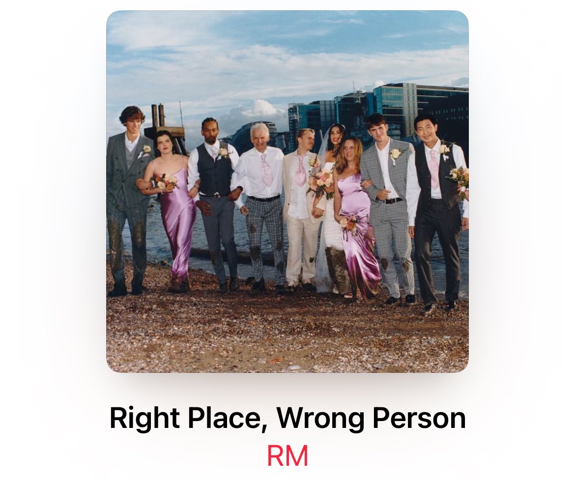 fivecatssan's tweet photo. 「Right Place, Wrong Person」RM
ナムジュンさんのアルバムがめちゃくちゃ良い‼︎音がかっこいい‼︎
星野源とかJacob Collierあたりの音造りが好きな人には堪らない一枚。 https://t.co/yzbtk3WXIC