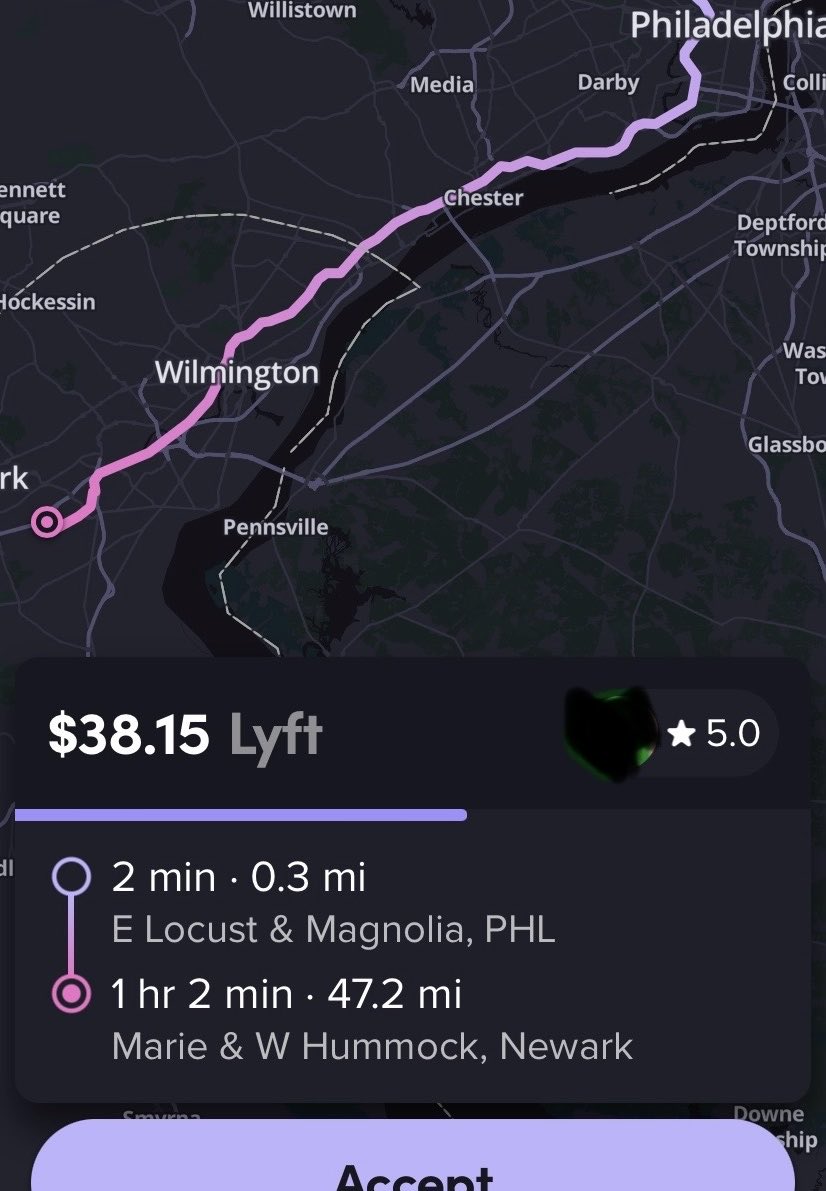 ronparlay's tweet image. 50 miles out of town for $38🤮 #Lyft and #Uber are a disgrace to humanity. I recommend drivers #boycott the platforms until driver payments are renegotiated as a % of the total fare. If #Uber can’t make a profit skimming 25% of a million rides a day then they are worthless.
