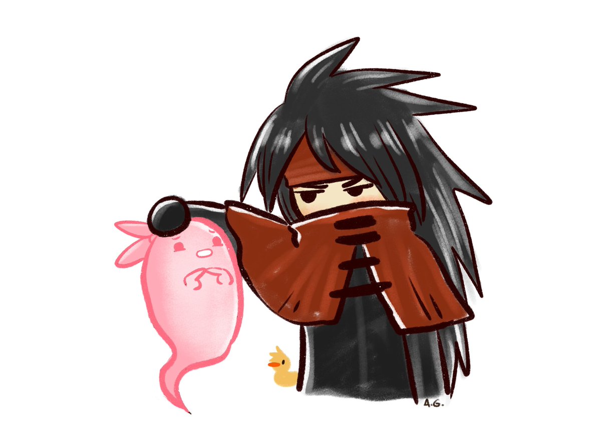 We all know Aerith Lives! But… for the time being she can be a little trolling pink ghost. #ff7 #Finalfantasy7