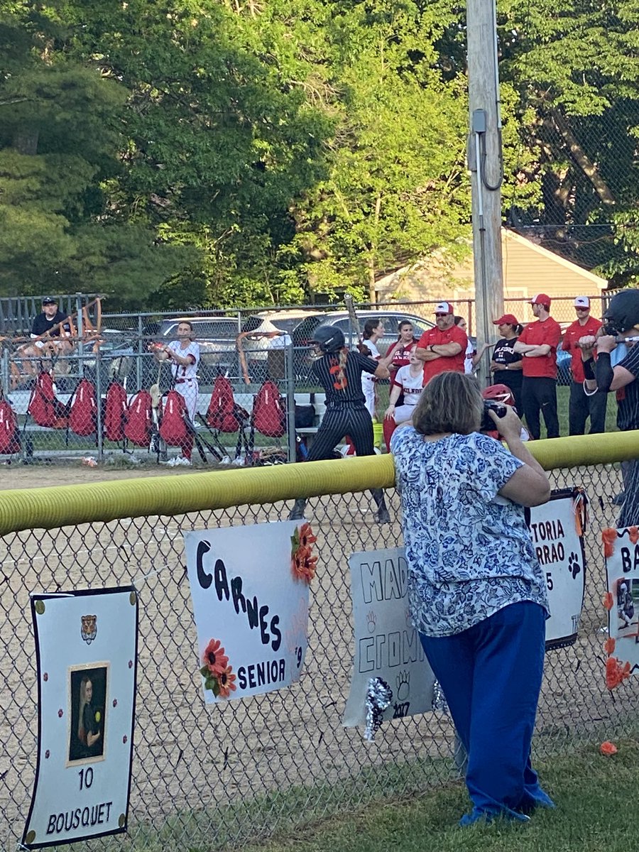 MrsDFortunato's tweet photo. Tonight’s softball game with Child Care Alumni Kaysie showing off those rings! What a game! Great job Miss Sam what a senior night! I ran into a Tiger Tot too! https://t.co/Gf3OFQgDaq