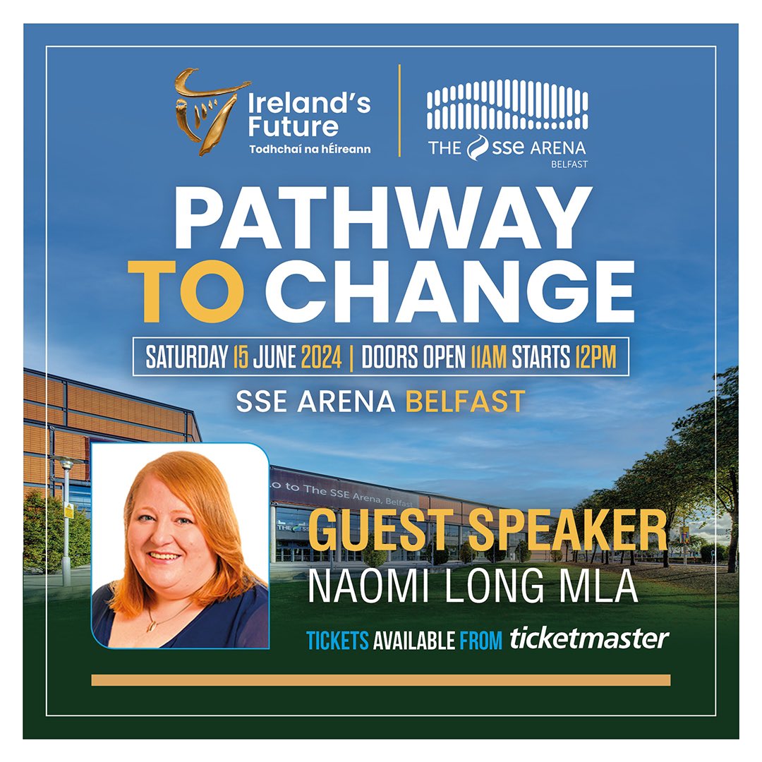 🚨Speakers from across broad society will feature at the Ireland’s Future conference in the SSE Arena on Sat 15th June. 🚨This is about inclusiveness and listening to each other 🚨Every voice has a right to be heard as we discuss our collective future ticketmaster.ie/ireland-s-futu…