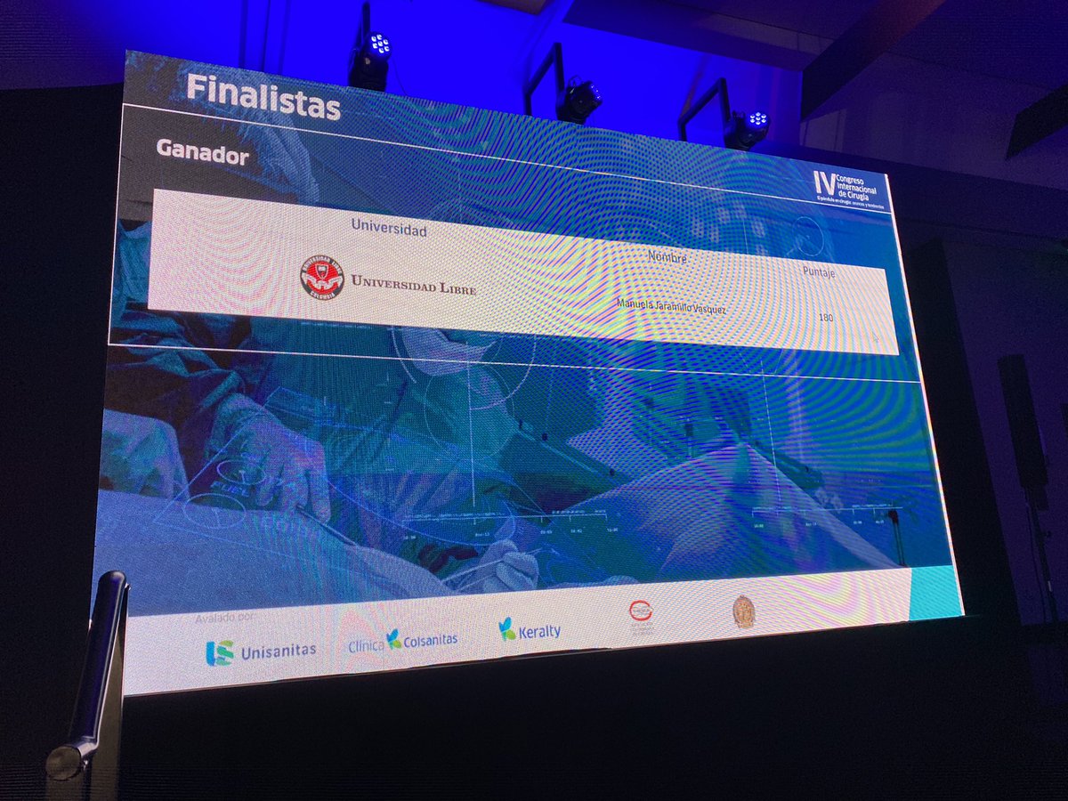 ascolcirugia's tweet photo. Finalistas de Jeopardy @CirugiaUis @Cirugiaunilibre @UniJaveriana  . Felicitamos a la Dra Manuela Jaramillo de  U libre Barranquilla 👏🏻👏🏻👏🏻. Ganadora 
@revcolcirugia @PipeCabreraV @FelacOficial @Me4Education @me4_so @julianita206 https://t.co/KH5OgJMwL1
