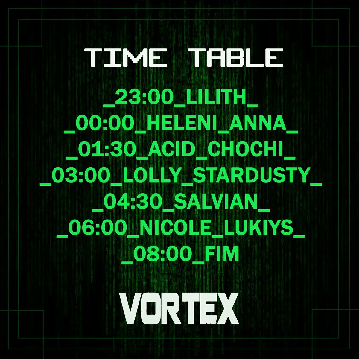 323Vortex's tweet image. Time table na área e me diz qual front te vejo em nosso universo?

Últimos ingressos disponíveis :
shotgun.live/events/festiva…