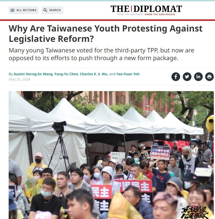 On @Diplomat_APAC 1)Not bc DPP. 2)KMT&TPP forcibly pushed the bill unnecessarily 3)So ppl doubted the motivation, e.g. the #China factor. 4)Care natl security&low poli trust in Legislative Yuan. thediplomat.com/2024/05/why-ar… @UNLVPoliSci @FangYu_80168 @wupolisciusa @yeh2sctw @unlv