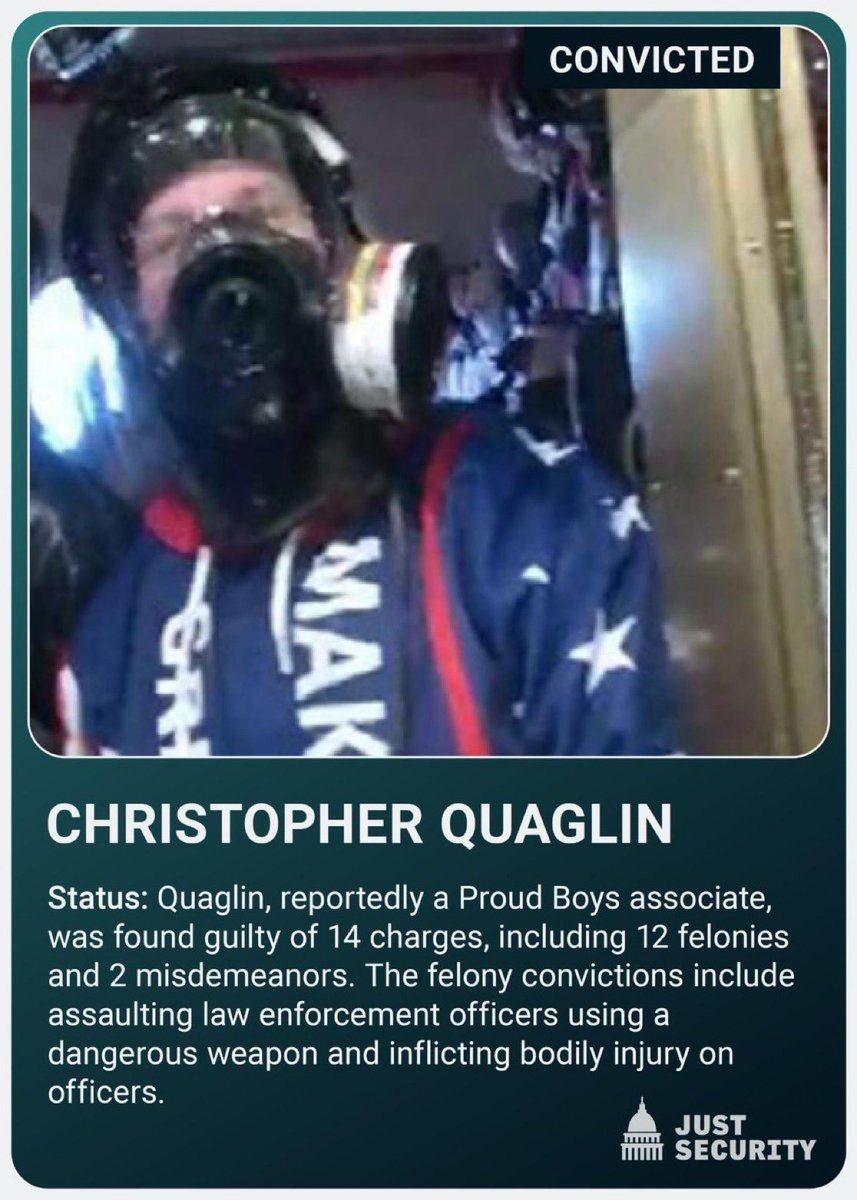 This guy’s a piece of work. Christopher Quaglin, a Proud Boy who prosecutors alleged was one of the most violent Jan. 6 rioters and 'viciously assaulted numerous officers,” had a meltdown on the judge when he was sentenced to 12 years in prison. 'You're Trump's worst mistake of