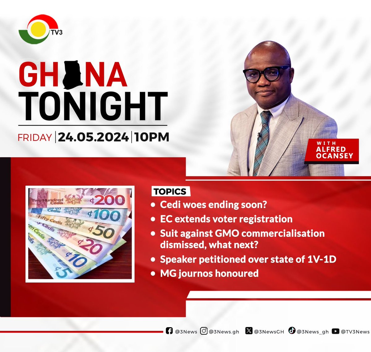 Friday's edition on #GhanaTonight.. Tune in at 10PM #3NewsGH