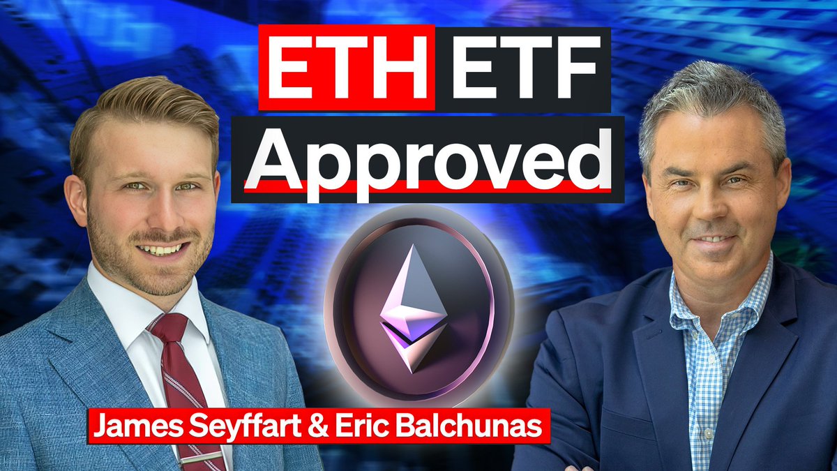 Special episode with @JSeyff & @EricBalchunas out now! We discuss: - The ETH ETF approval - Democrats political u-turn - ETH ETF demand & more! Links below ↓