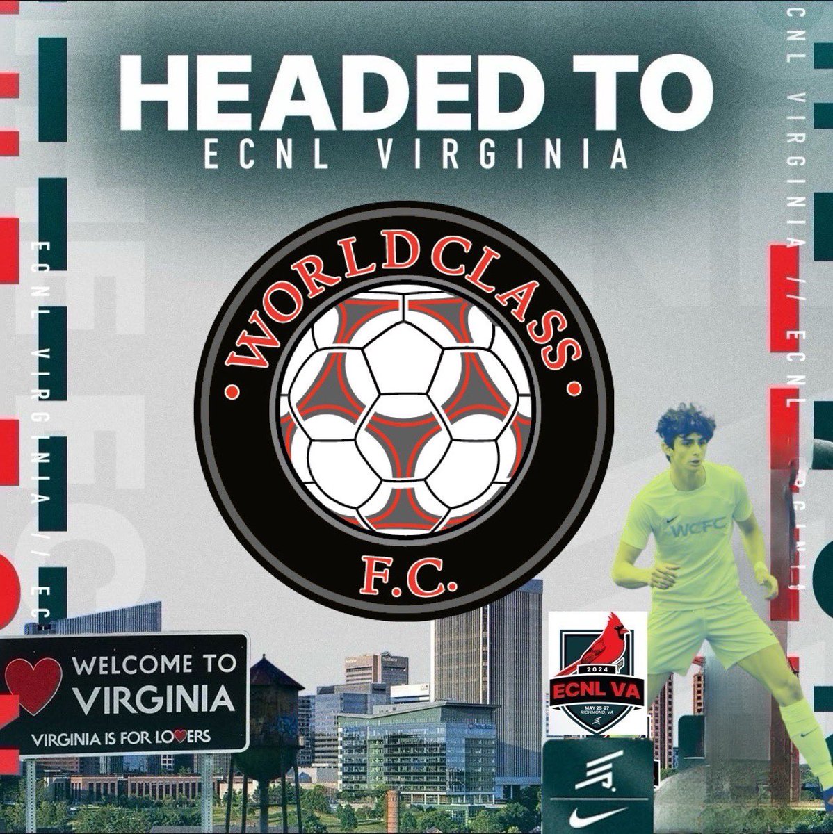 On our way to Richmond for the ECNL Showcase! <a href="/WorldClassFC1/">World Class FC</a>