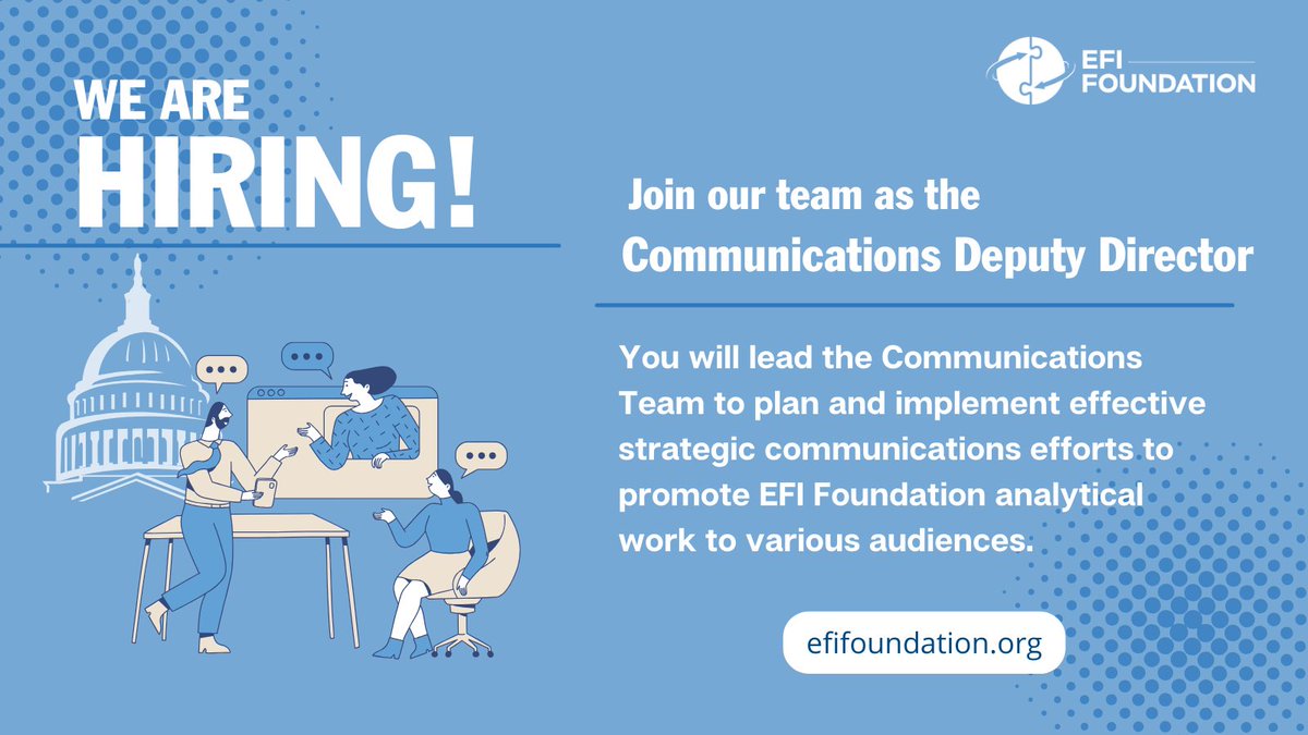 We’re #hiring a #Communications Deputy Director! Do you have 5+ years of experience  communicating #energy topics? We might be looking for you to lead our communications team and support our #cleanenergy projects. Apply here: energyfuturesinitiative.applytojob.com/apply/aEJUqSZm…

#energyjobs #cleanenergyjobs