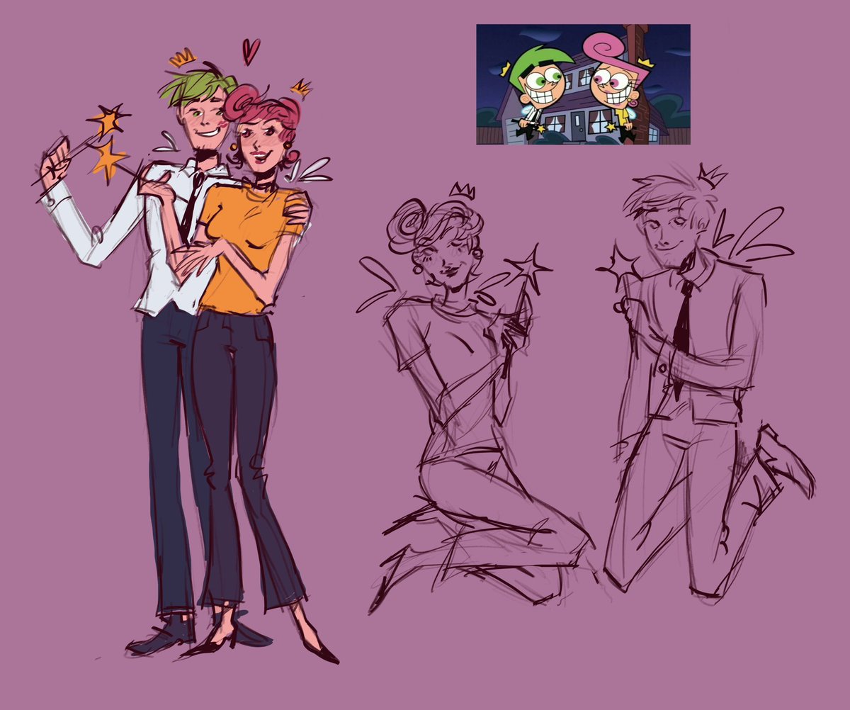 💚🩷

#Cosmo #Wanda #fairlyoddparents  #волшебныепокровители #sketh