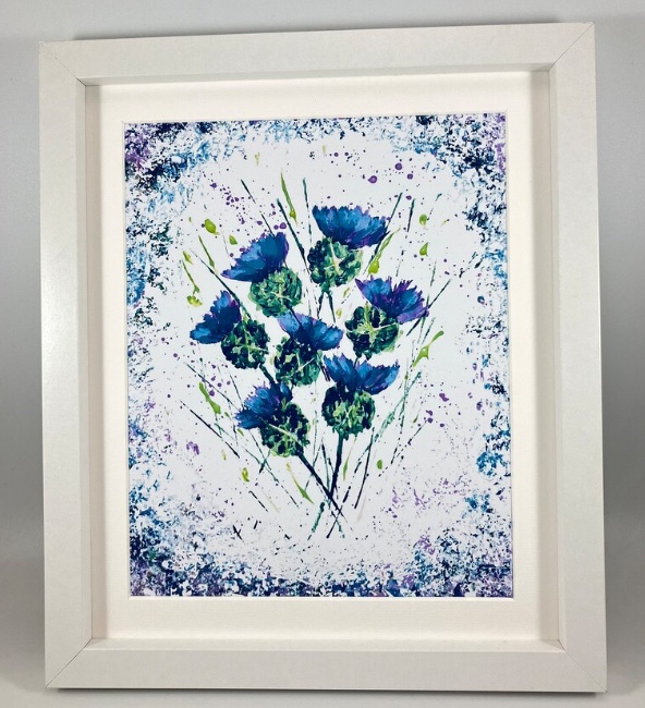 💙Scottish Thistle in blue original art print 🩵 #MHHSBD #shopindie #CraftBizParty #ScotlandIsNow etsy.com/uk/listing/165…