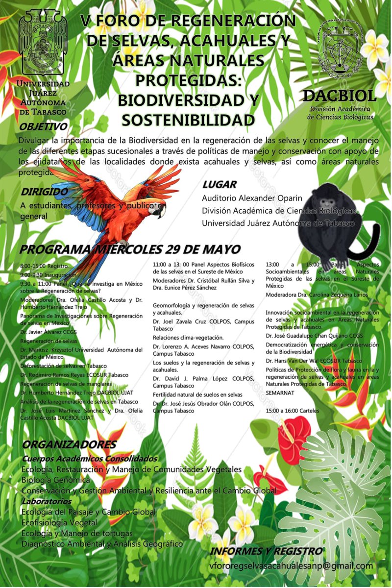 Te invitamos al 𝗩 𝗙𝗢𝗥𝗢 𝗗𝗘 𝗥𝗘𝗚𝗘𝗡𝗘𝗥𝗔𝗖𝗜Ó𝗡 𝗗𝗘 𝗦𝗘𝗟𝗩𝗔𝗦, 𝗔𝗖𝗔𝗛𝗨𝗔𝗟𝗘𝗦 𝗬 𝗔𝗡𝗣´𝘀: 𝗕𝗜𝗢𝗗𝗜𝗩𝗘𝗥𝗦𝗜𝗗𝗔𝗗 𝗬 𝗦𝗢𝗦𝗧𝗘𝗡𝗜𝗕𝗜𝗟𝗜𝗗𝗔𝗗.

📷 29 al 31 de mayo
📷 8:30 a.m.
📷Auditorio Alexandr I. Oparin - División Académica de Ciencias Biológicas