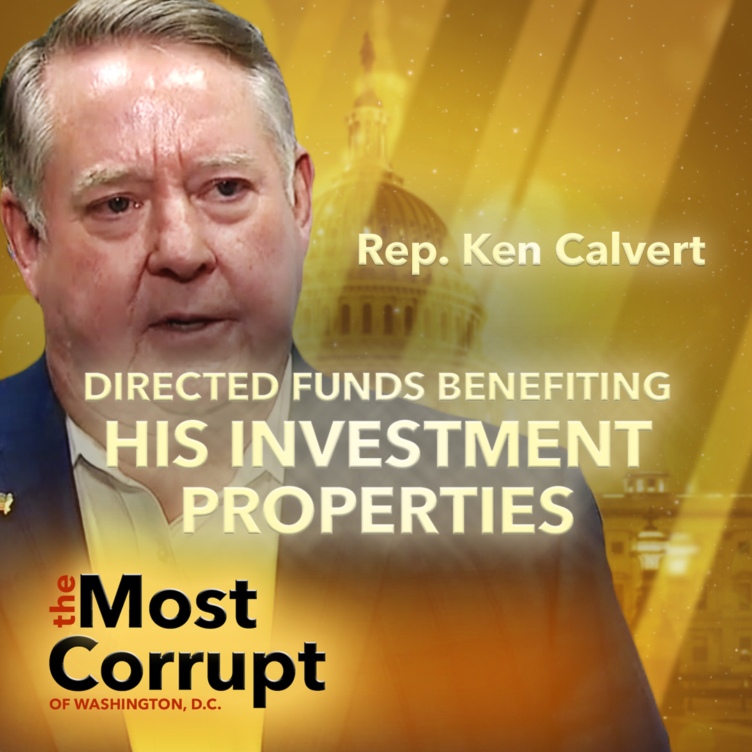 🚨 Rep. Ken Calvert (#CA41) has made it on our annual list of #MostCorrupt members of Congress. From abusing federal earmarks for personal gain to taking over $6 million from corporate special interests, voters deserve to know just how corrupt he is. 🧵See for yourself: