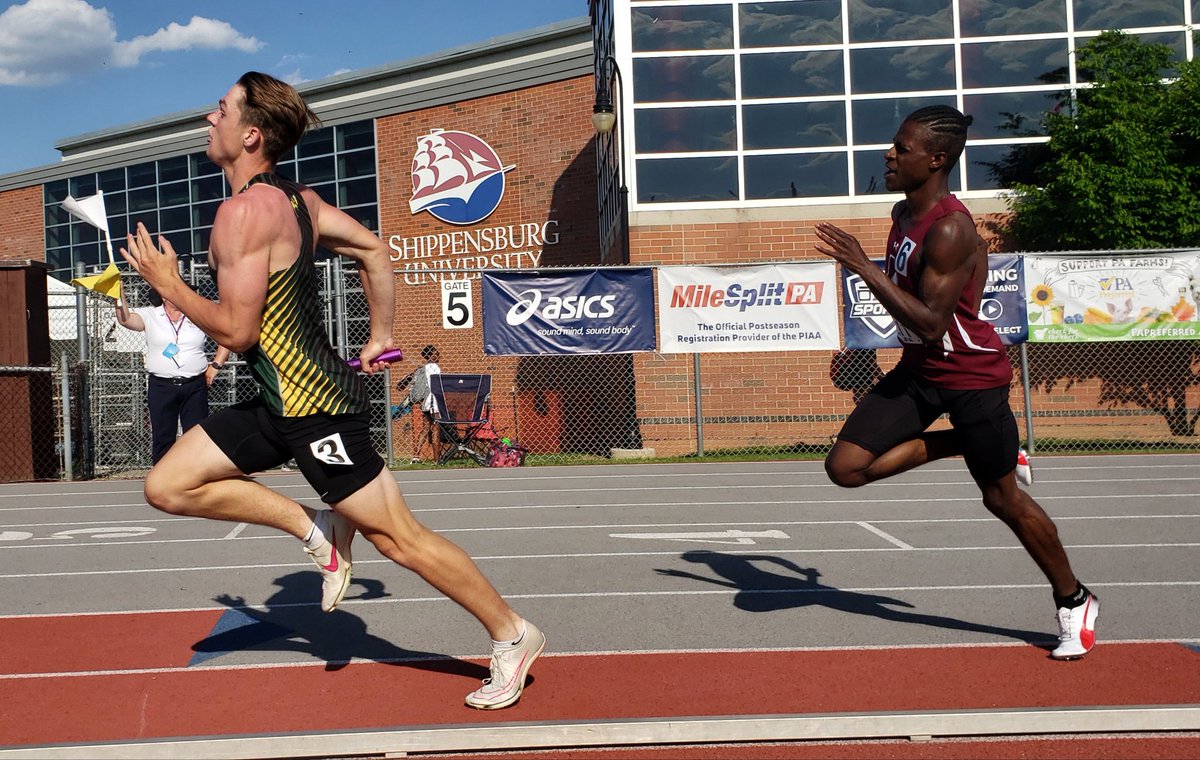 Parker Smith anchors a third-place finish for <a href="/Carlisletf/">Carlisle Track & Field</a> in the first heat of the PIAA Class 3A boys 4x400-meter relay. Darian Crim, Javani Mosley, James Millare and Smith break their own school record with a time of 3:19.94 to finish 10th overall. <a href="/CVTrackandField/">Cumberland Valley TF</a> finished 14th