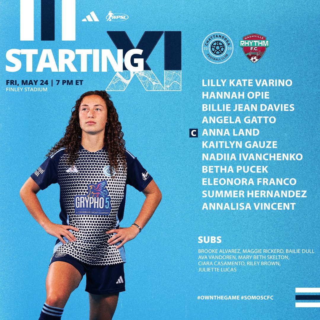 CFC_Women's tweet photo. Tonight's Starting XI 🆚 Nashville Rhythm

https://t.co/EA51REtdOJ
#OwnTheGame https://t.co/KTiz50Qgip