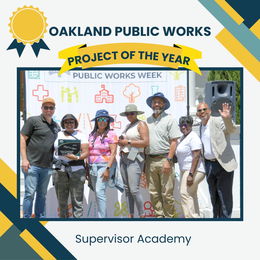 The Oakland Public Works Project of the Year is: the Supervisor Academy!🏆 Click to learn how investment in enhanced managerial training contributes to effective service delivery for the Oakland community. hubs.la/Q02yrk4r0 Congratulations to our winners! #NPWW