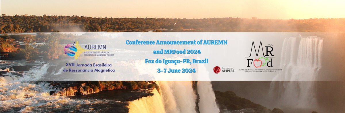 See you in Foz do Iguaçu in Brazil for the 16th International Conference on the Applications of Magnetic Resonance in Food Science (MRFood) on 5-7 June. 
Learn more: goto.bruker.com/3WWxovI

#Food #NMR #MagneticResonance #FoodScience