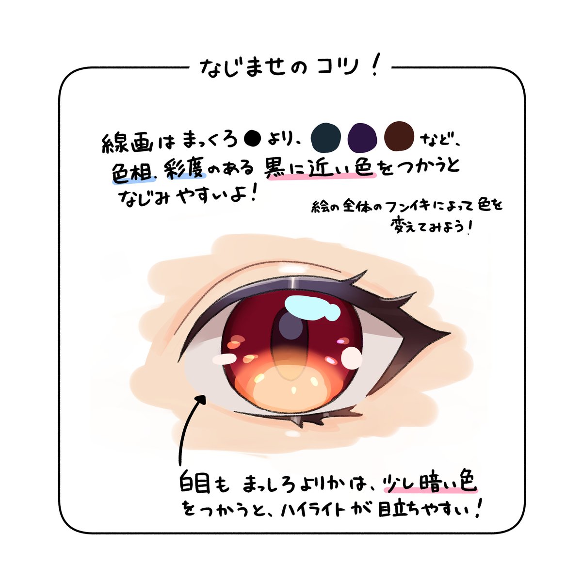 それっぽい目の塗り方のコツ🖌️ 