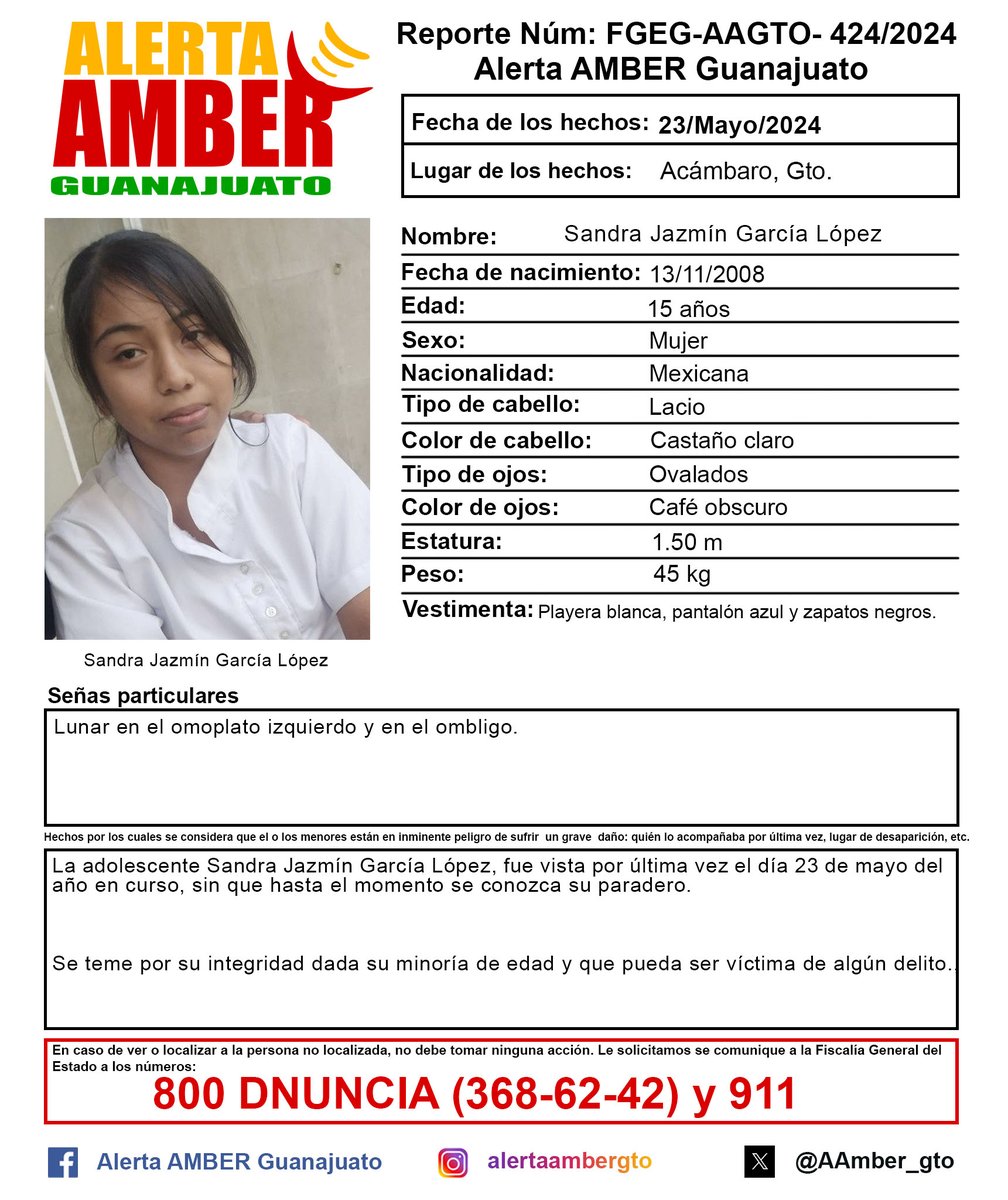 Alerta AMBER GTO. tweet media