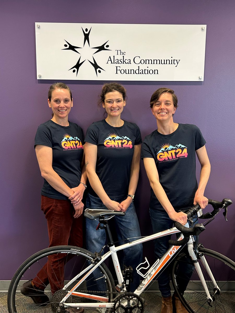 AKCommunity's tweet photo. We might be biased, but we think the ACF staff is insanely cool! Last Sunday, three of our staff members competed in the Gold Nugget Triathlon, with only a small amount of trash talk and immense support for each other. Well done ladies! https://t.co/MxqbqbTPCO