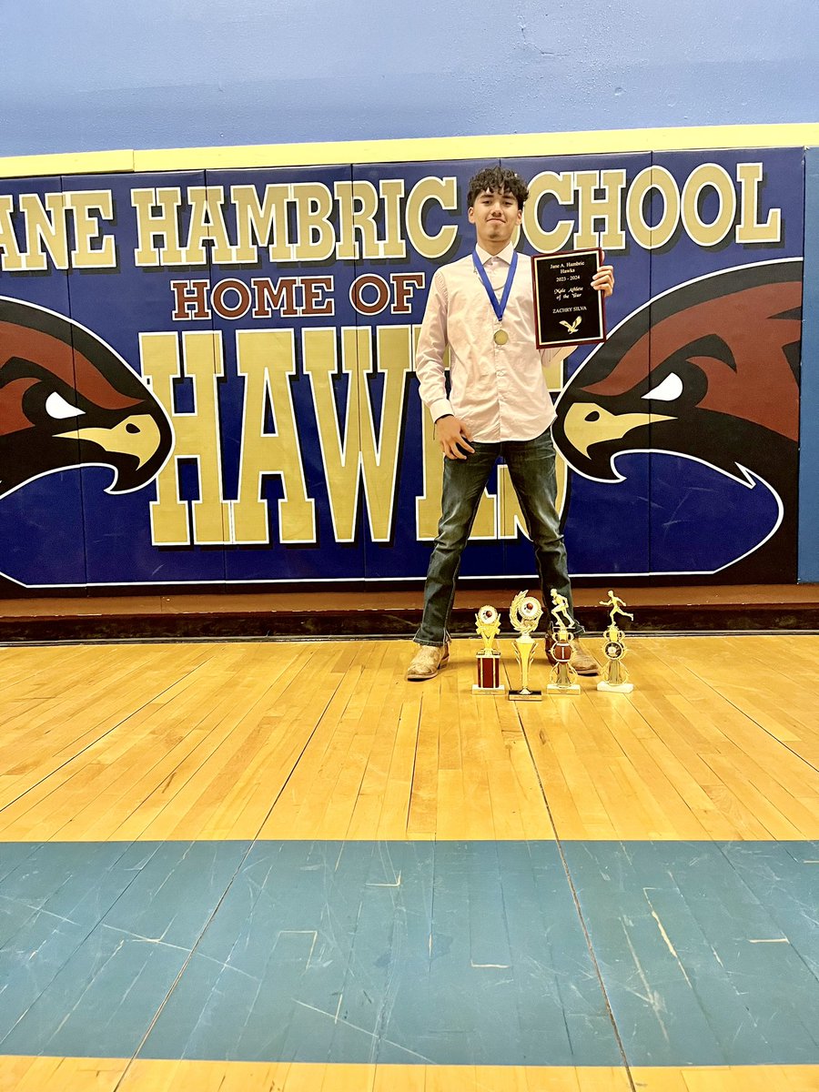 At the beginning of the year he had individual goals . Today he accomplished what he set out to get ☑️ Congrats on all your athletic accolades 🏈🏃‍♂️‍➡️🏀 #HawkPride #SoarHigher #TeamSISD