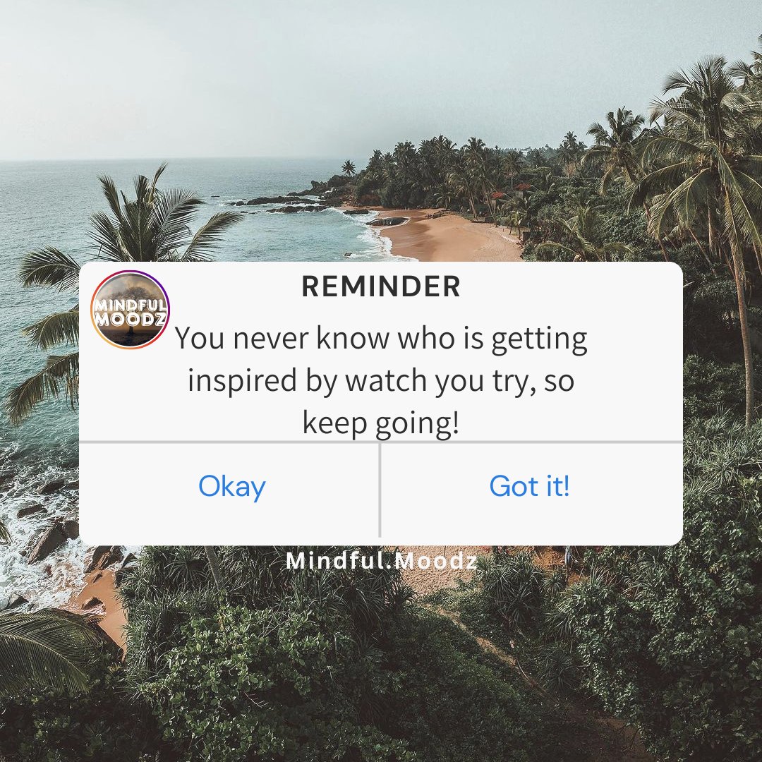 MindfulMoodz's tweet image. You never know who is getting inspired by watch you try, so keep going!

📸 @WithLukeArt 

#quotestoliveby #positivethoughts #thoughtsinwords #goodquotes #keeptrying #joshtalks #joshtalkslive