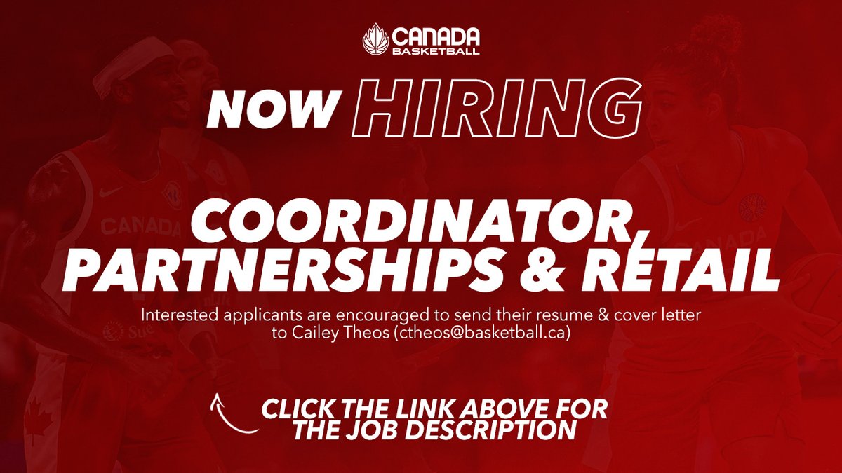 We're Hiring! 🚨 As we continue to build our Business Operations team, we're looking to add a Coordinator, Partnerships & Retail! 🔗: tinyurl.com/3hx3kv9w Come be a part of Canada's most exciting sport 🍁🏀