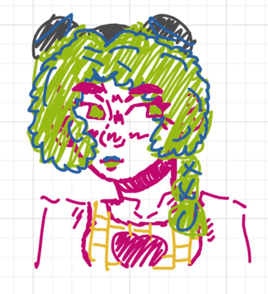 jolyne whiteboard doodle hai..