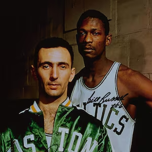 Bob Cousy and Bill Russell