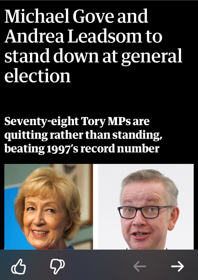 Just look at all the Rats ( #Conservatives ) jumping off the ship.
Good riddance #MichaelGove &amp; #AndreaLeadsom