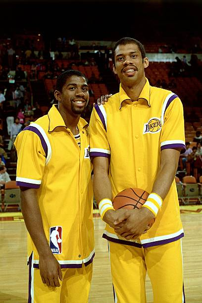 Magic Johnson and Kareem Abdul-Jabbar
