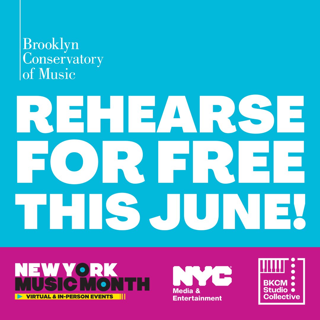 Brooklyn Conservatory Of Music (@bkconservatory) on Twitter photo BKCM is thrilled to be partnering with <a href="/MadeinNY/">NYC Mayor's Office of Media & Entertainment</a> again to offer free rehearsal space to NYC musicians this June for #NYMusicMonth! To book free time, visit bkcm.org/nymm BKCM is thrilled to be partnering with <a href="/MadeinNY/">NYC Mayor's Office of Media & Entertainment</a> again to offer free rehearsal space to NYC musicians this June for #NYMusicMonth! To book free time, visit bkcm.org/nymm