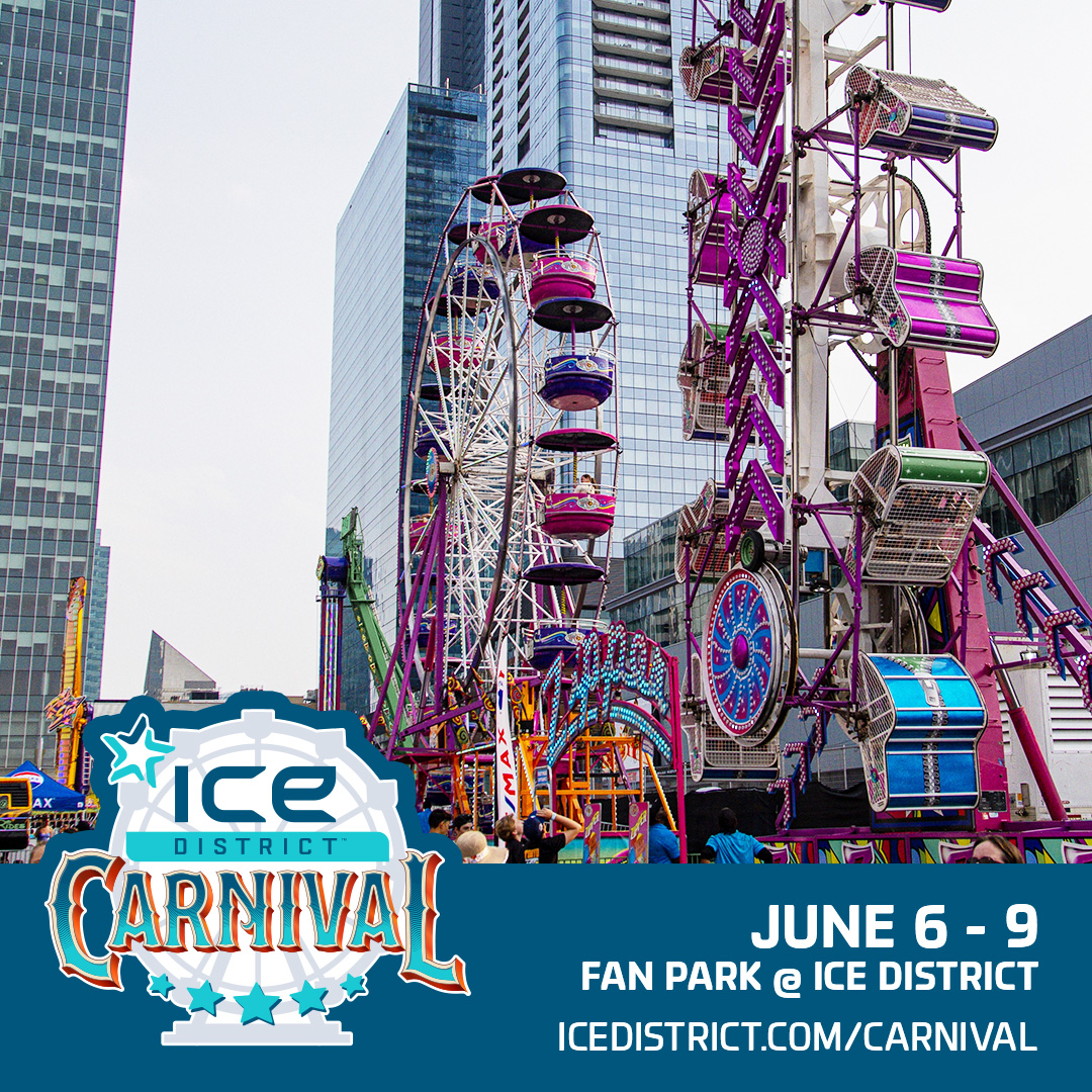 🎡 EVENT ANNOUNCEMENT!! 🎡

Family fun returns to #IceDistrict June 6-9 with the inaugural ICE District Carnival!! Head downtown and enjoy your favourite rides, game and fair food in Fan Park @ ICE District!

More info: IceDistrict.com/Carnival